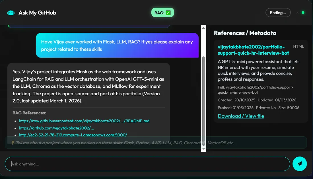 AI Bot Using GitHub RAG