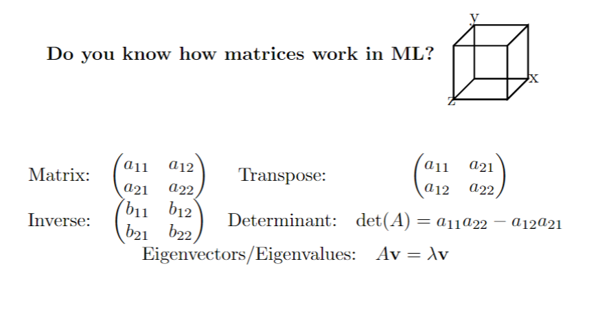 The Essential Yet
                        Overlooked Concept in Machine Learning: [ The Matrix ]